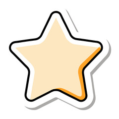 A simple star sticker Vector Illustrations (5)