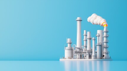 Industrial Energy Concept - Oil Refinery Symbol in with Copy Space, Selective Focus, Quality