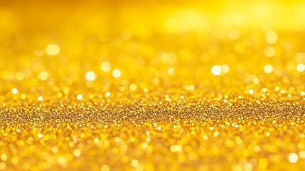 Radiant Mustard Yellow Glitter Texture with Gradient Effect, Providing Space for Text, Perfect for Festive Invitations, Ads, or Artistic Backdrop Art