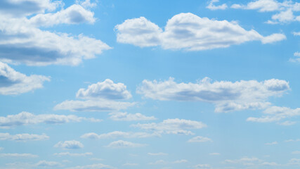 beautiful blue sky with soft white clouds for abstract background