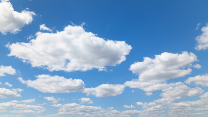 beautiful blue sky with soft white clouds for abstract background