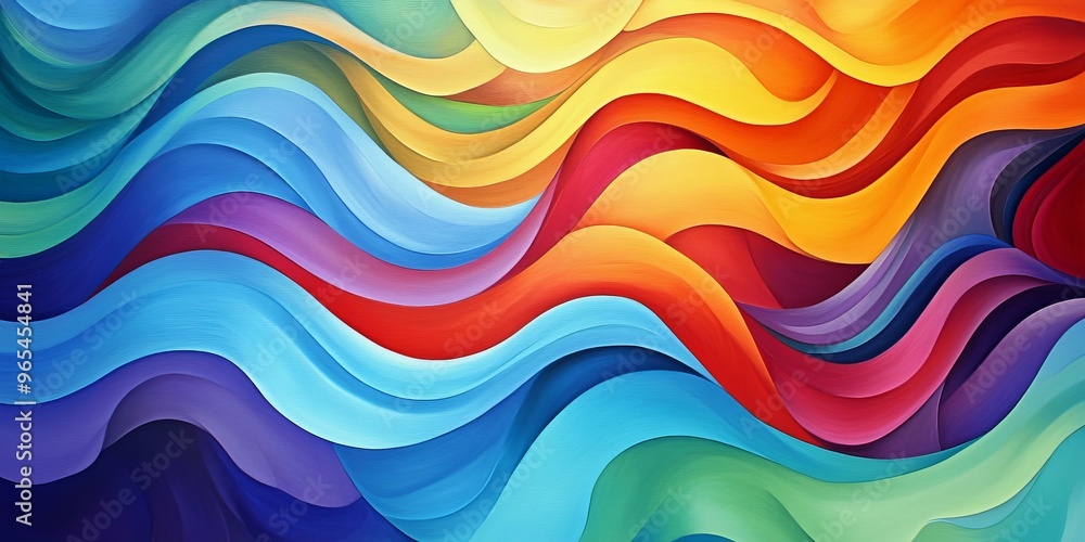 Poster abstract colorful wavy background.