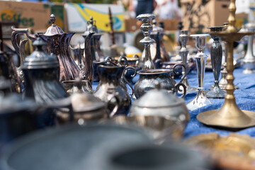 Antyczne naczynia, targ staroci Pszczyna.