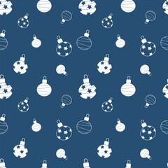 Seamless pattern with christmas tree balls. Holiday background, textile, wallpaper, print design