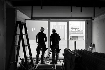 Fototapeta premium apartment repair workers
