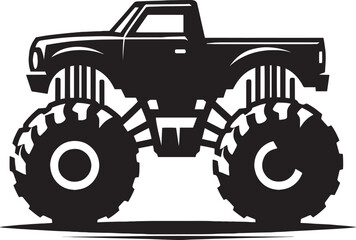 Monster truck silhouette vector illustration isolated on a white background © Md Hasan