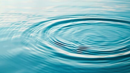 Calm blue mint water surface with gentle rings and ripples