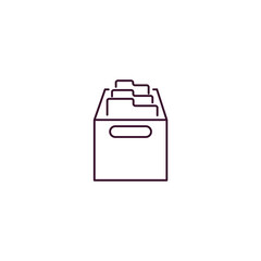 archives outline icon. Linear vector from education concept. Thin line archives icon isolated on white background