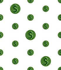 Money Back Dollar Icon Seamless Pattern M_2408003