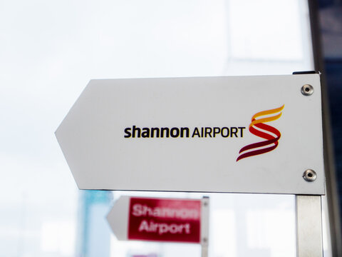 Shannon Airport, Ireland - 08.102023: Shannon Airport logo and sign.