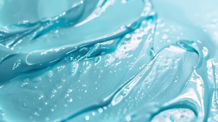 Smooth gel surface with a soft glow and hydrating texture