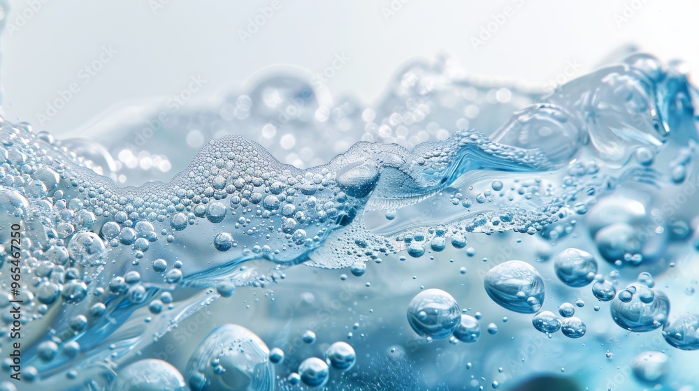 Poster thick gel consistency with tiny air bubbles and smooth texture