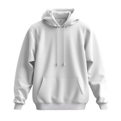 White Hooded Sweatshirt Mockup with Pocket