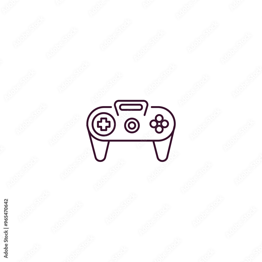 Poster controller outline icon. linear vector from entertainment concept. thin line controller icon isolate
