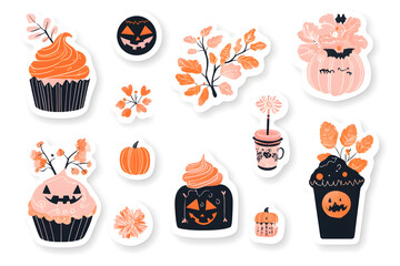Halloween theme cute stickers collection