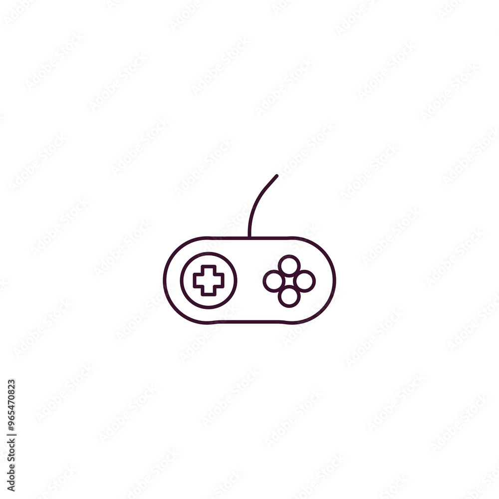 Poster game outline icon. linear vector from entertainment concept. thin line game icon isolated on white b
