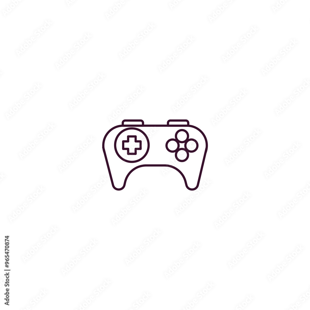 Poster game console outline icon. linear vector from entertainment concept. thin line game console icon iso