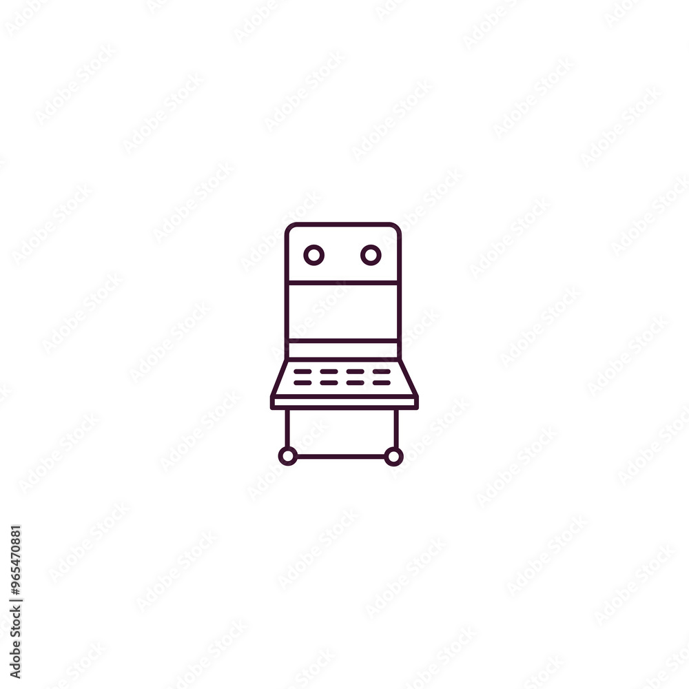 Poster game machine outline icon. linear vector from entertainment concept. thin line game machine icon iso