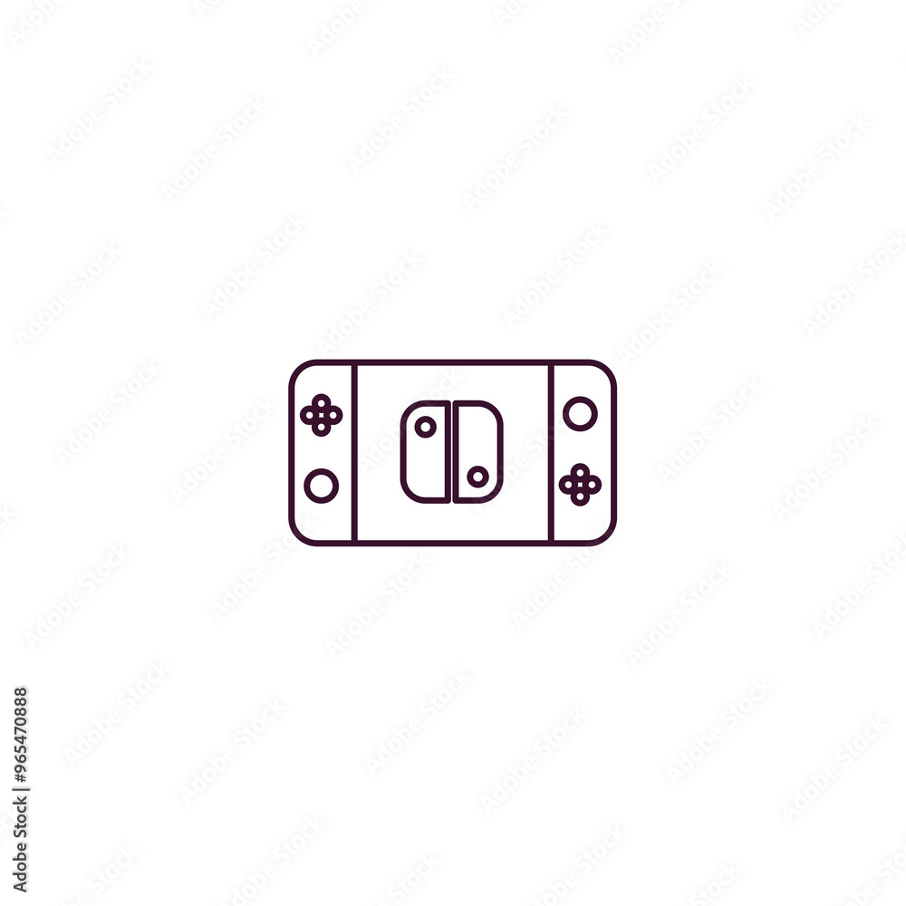 Aufkleber game controller outline icon. linear vector from entertainment concept. thin line game controller ic