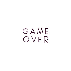 game over outline icon. Linear vector from entertainment concept. Thin line game over icon isolated on white background
