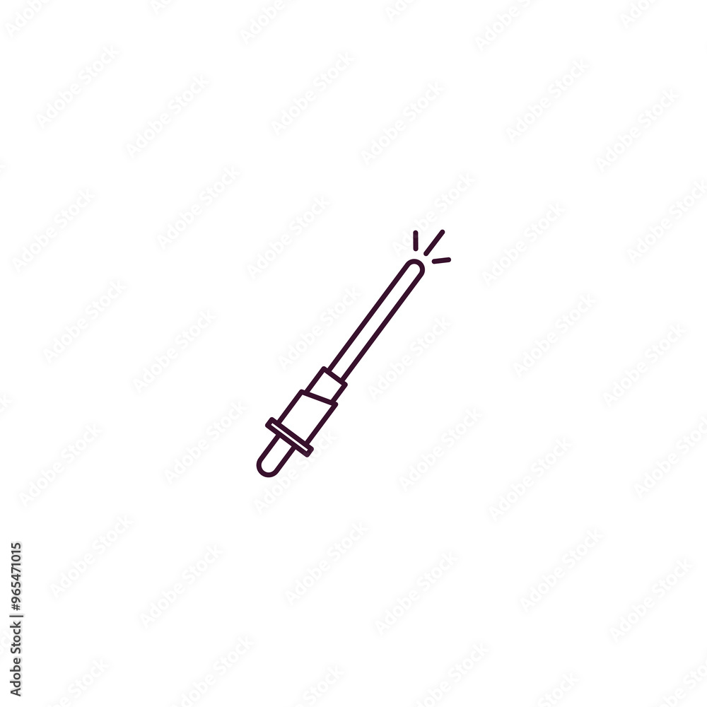 Poster lightsaber outline icon. linear vector from entertainment concept. thin line lightsaber icon isolate