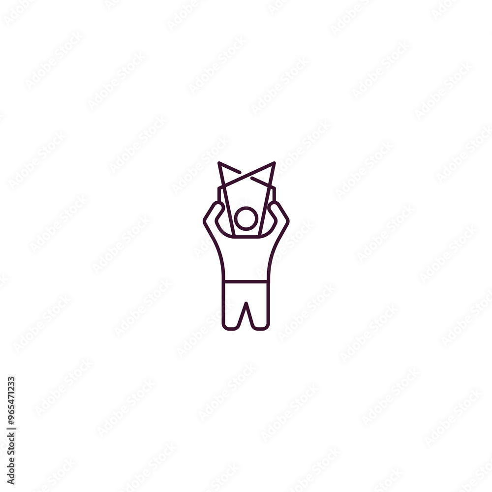 Poster puppet show outline icon. linear vector from entertainment concept. thin line puppet show icon isola