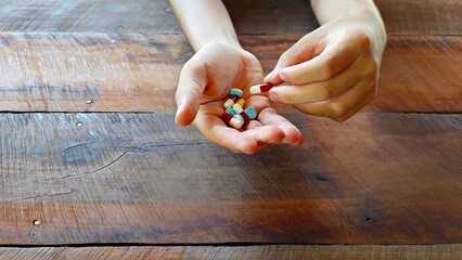 Taking a lot of medicine, it's like taking medicine instead of food.