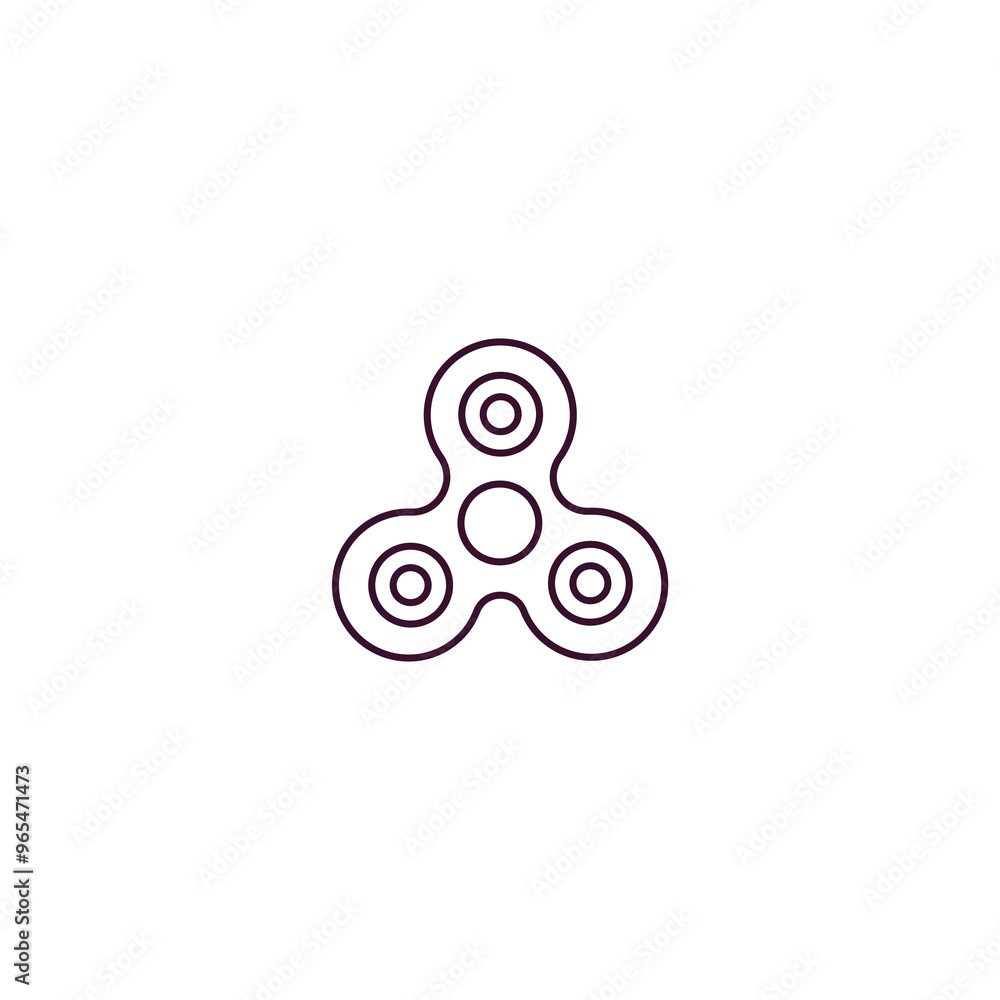 Aufkleber spinner outline icon. linear vector from entertainment concept. thin line spinner icon isolated on w
