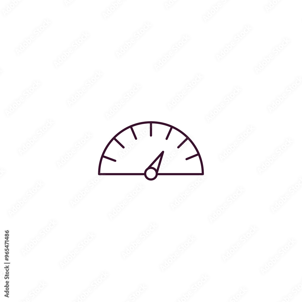 Poster speedometer outline icon. linear vector from entertainment concept. thin line speedometer icon isola