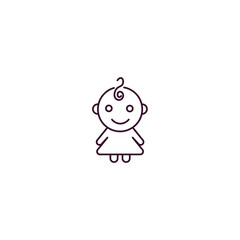 childhood outline icon. Linear vector from entertainment concept. Thin line childhood icon isolated on white background