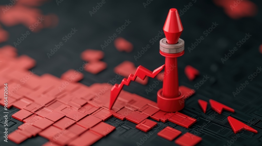 Poster global economic graph with oil price volatility in - selective focus copy space for text