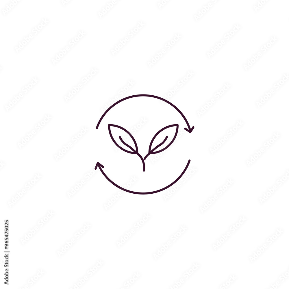 Aufkleber crop rotation outline icon. linear vector from farming and gardening concept. thin line crop rotatio
