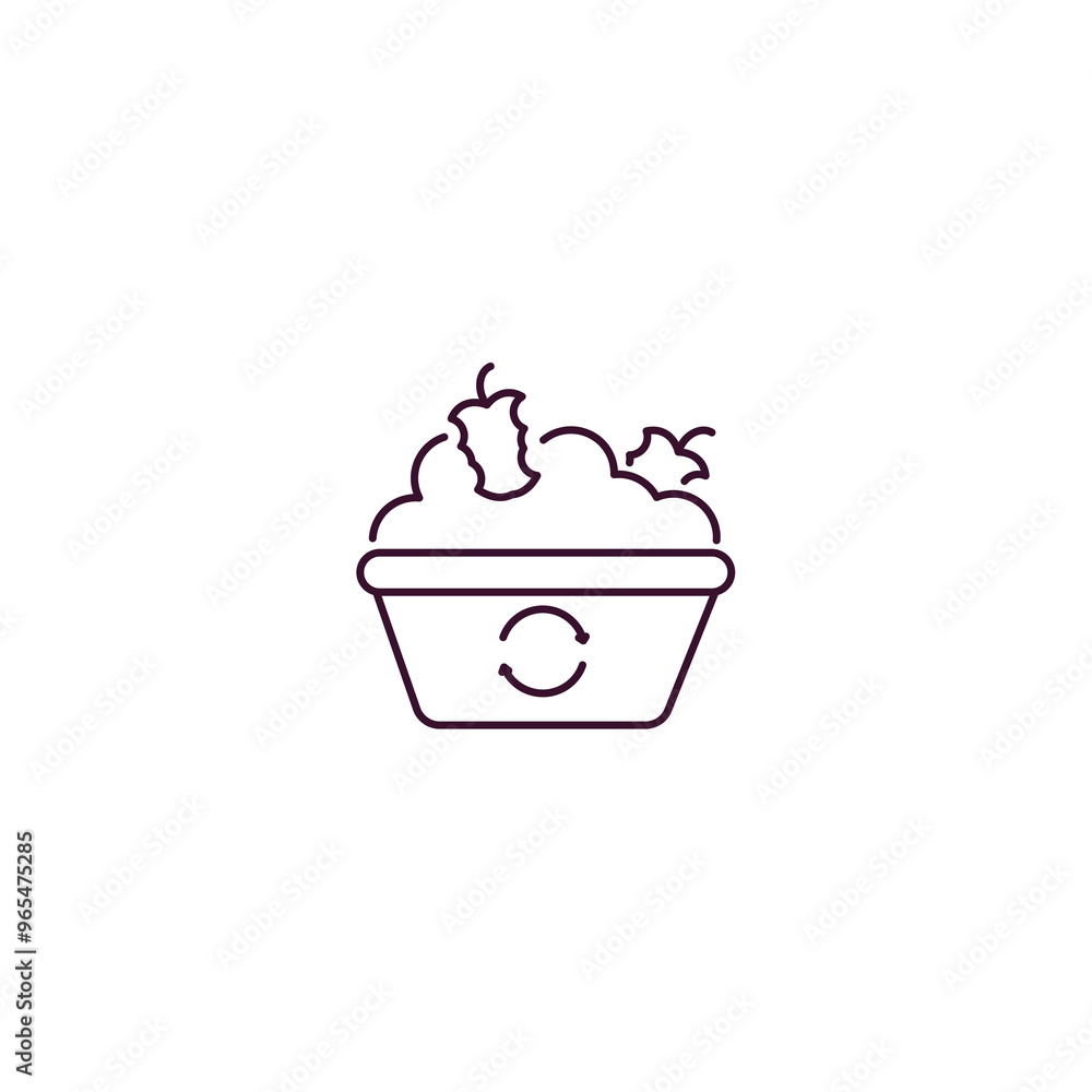 Poster composter outline icon. linear vector from farming and gardening concept. thin line composter icon i