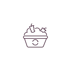composter outline icon. Linear vector from farming and gardening concept. Thin line composter icon isolated on white background