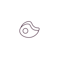 meat outline icon. Linear vector from farming and gardening concept. Thin line meat icon isolated on white background