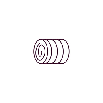 recommend clip art: hay roll outline icon. Linear vector from farming and gardening concept. Thin line hay roll icon isolated on white background