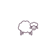 sheep outline icon. Linear vector from farming and gardening concept. Thin line sheep icon isolated on white background