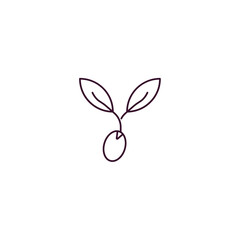 seed outline icon. Linear vector from farming and gardening concept. Thin line seed icon isolated on white background