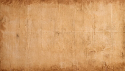 Fototapeta premium Long and wide background in horizontal position. Egyptian paper, papyrus texture of yellow-brown light old paint that is old and has a fine patina. From Mediterranean region.