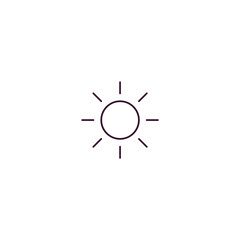 sunny outline icon. Linear vector from farming and gardening concept. Thin line sunny icon isolated on white background