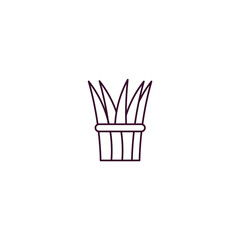 hay outline icon. Linear vector from farming and gardening concept. Thin line hay icon isolated on white background