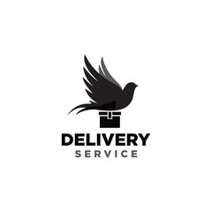 Delivery Bird Logo Vector Symbols Modern