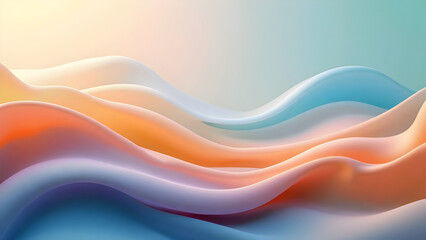 Fototapeta premium Abstract Orange and Blue Waves