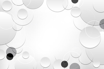 Abstract geometric background gradient soft light black and white and gray bokeh with circle shadow for Graphic Business technology digital design illustration web template backdrop desktop wallpaper