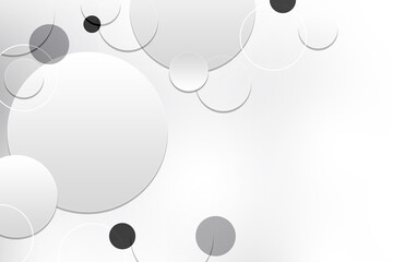 Abstract geometric background gradient soft light black and white and gray bokeh with circle shadow for Graphic Business technology digital design illustration web template backdrop desktop wallpaper
