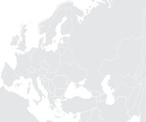Europe map isolated on white background. for website layouts, background, education, precise, customizable, Travel worldwide, map silhouette backdrop, earth geography, political, reports.