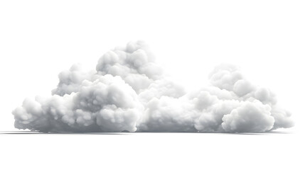 Soft white clouds in the sky Isolated on white background