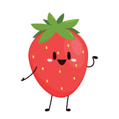 Strawberry character design. Strawberry on white background.