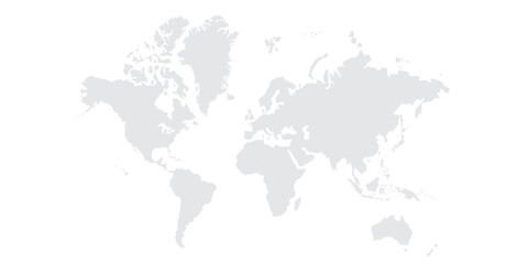 World map vector, isolated on white background. Flat Earth, gray map template for web site pattern, annual report, infographics. Globe similar world map icon. vector EPS10.