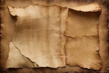 Fototapeta premium Aged Historical Parchment Paper with Rich Vintage Texture and Distressed Edges